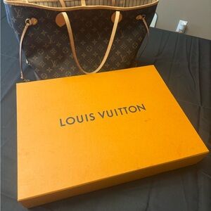 Louis Vuitton Brown Monogram Tote with Orange Box